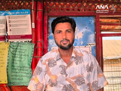 Abdul Hashim, a Rohingya refugee, speaks to ANA in Bangladesh camps, 6-4-2025 (Image: ANA)