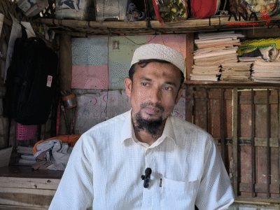 Rohingya parent Nur Al-Amin talking to Arakan News Agency (Image: ANA)