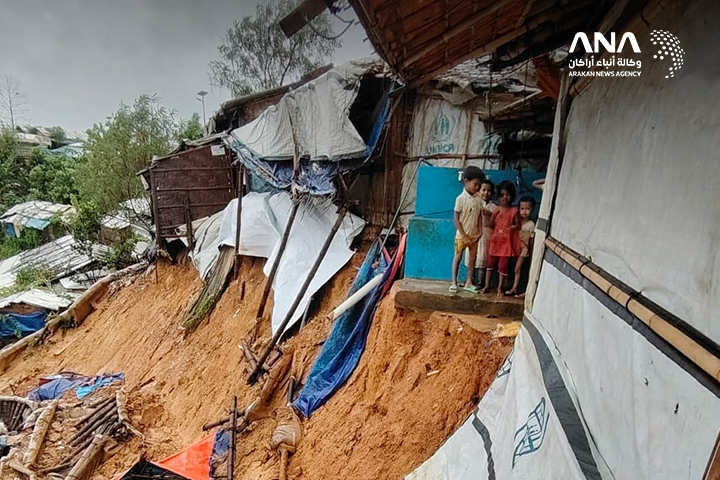 Rohingya Camps in Bangladesh Flooded Due to Heavy Rainfall